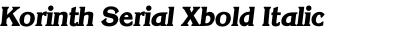 Korinth Serial Xbold Italic